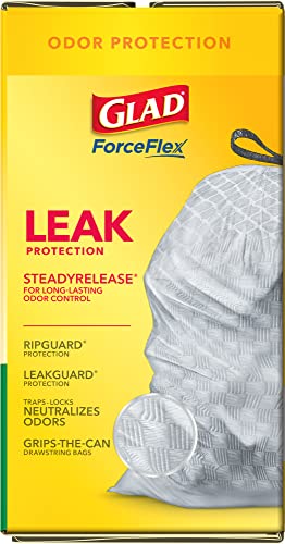 Glad ForceFlex Protection Series Tall Kitchen Drawstring Trash Bags, 13 Gal, 110 Ct, Pack May Vary