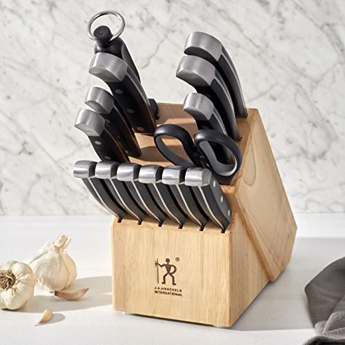 HENCKELS Statement Razor-Sharp 15-Piece Knife Set with Block, German Engineered Knife Informed by over 100 Years of Mastery