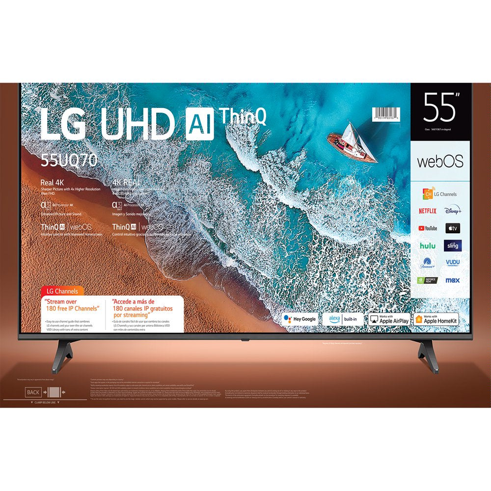 LG 55" Class 4K UHD 2160P Webos Smart TV - 55UQ7070ZUE