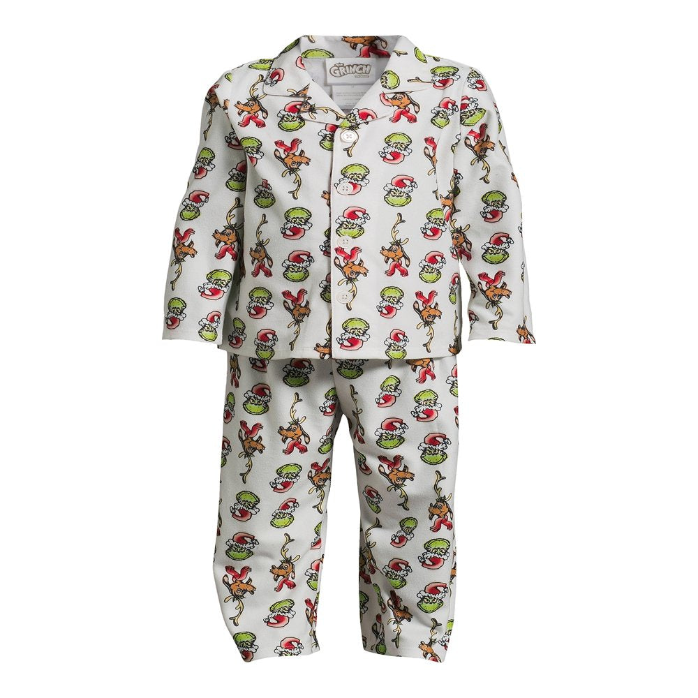 Grinch Toddler Long Sleeve Coat Character Pajama Set, 2-Piece, Sizes 2T-5T