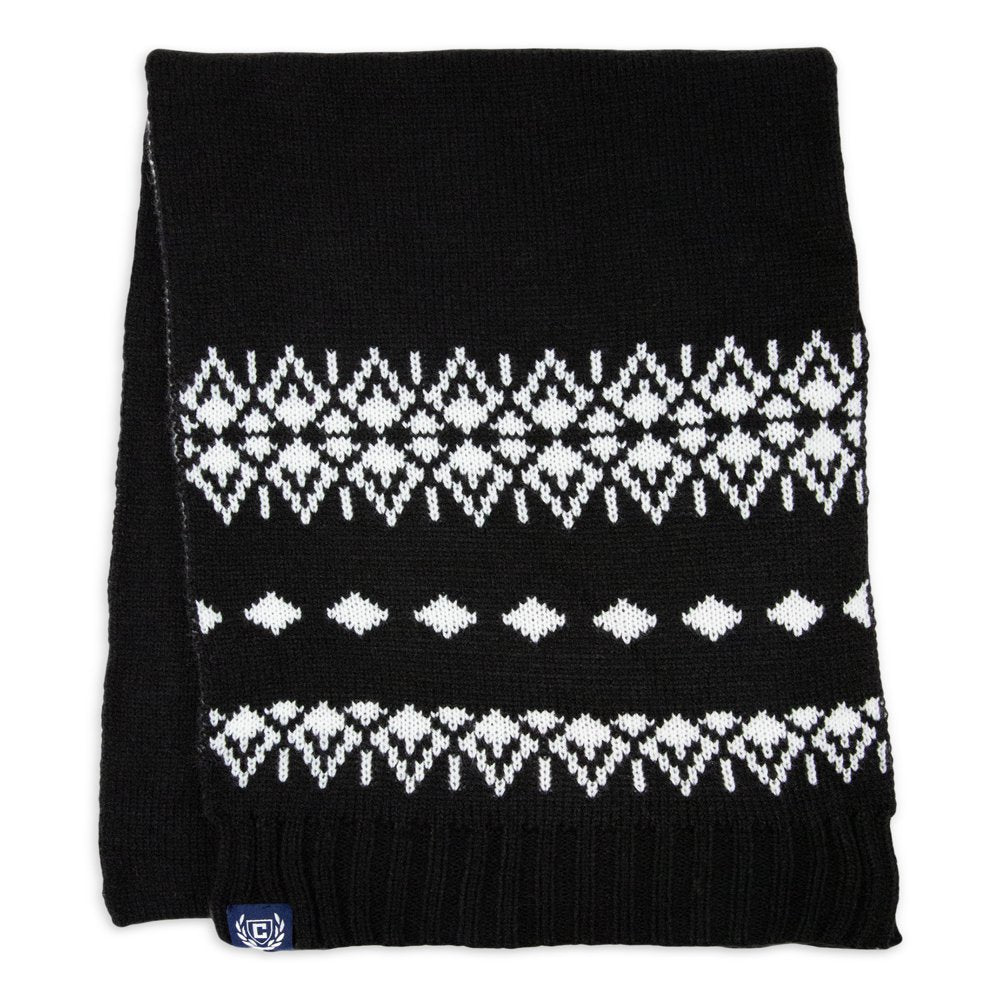 Chaps Brand Women's Fairisle Knit 3 Piece Scarf, Beanie Style Hat and Glove Set