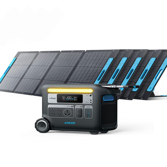 Anker SOLIX F2000 Portable Power Station, PowerHouse 767, 2048Wh GaNPrime Solar Generator with 5×200W Solar Panels for Home, Power Outage, Outdoor Camping