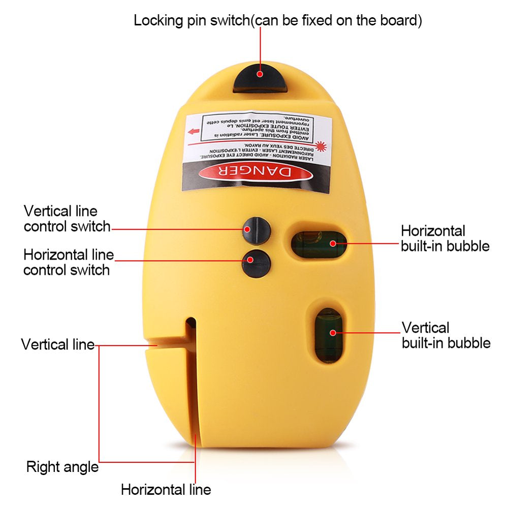 Straight Line Tool Infrared  Level Leveling Tool  Level 2 Lines DIY Home Enthusiast Home-Renovation Project