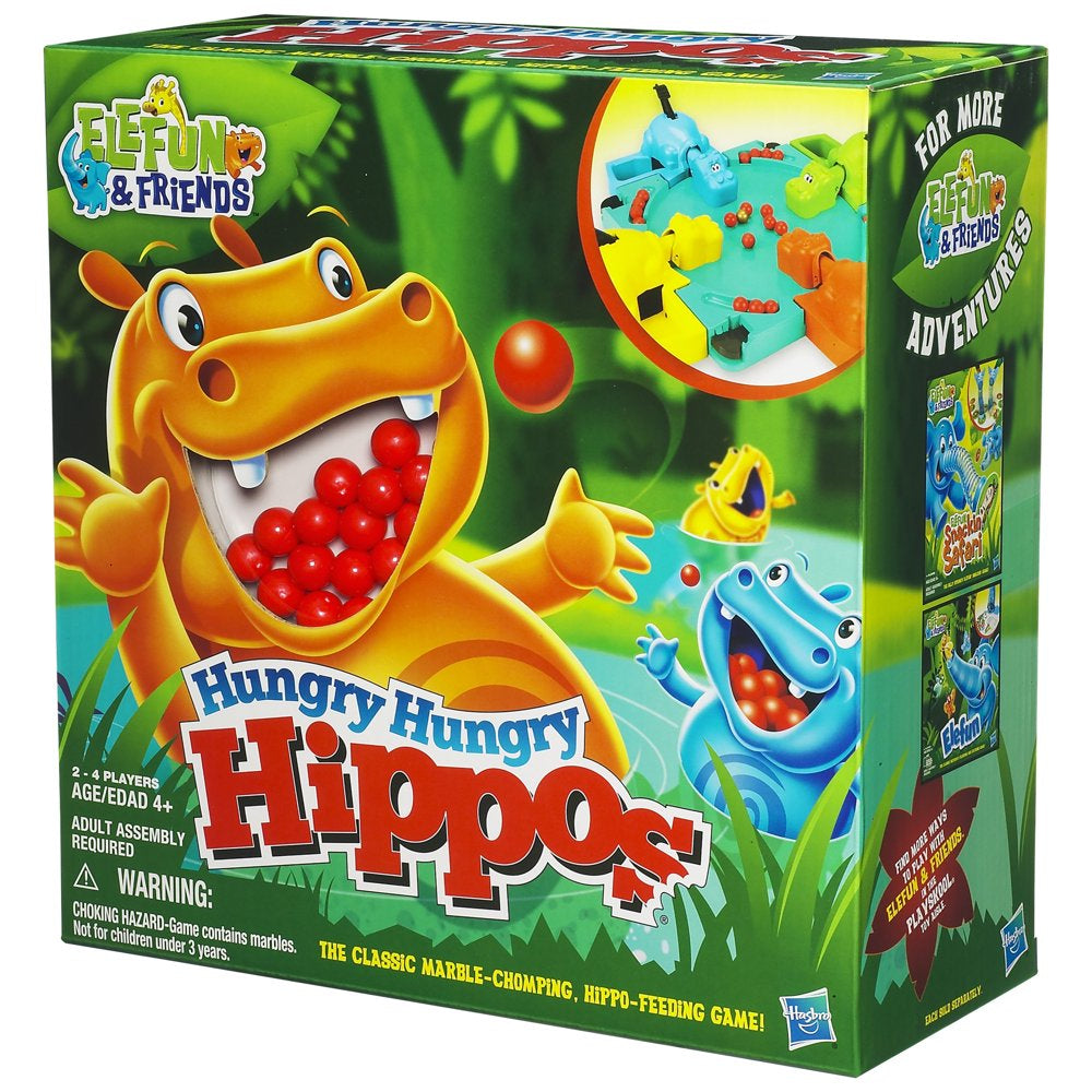 Hungry Hungry Hippos Family Classic Game, Board and Accessories