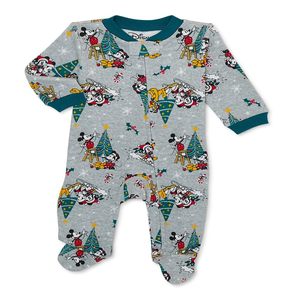 Mickey Mouse Baby One-Piece Footed Pajamas, Sizes NB-9M