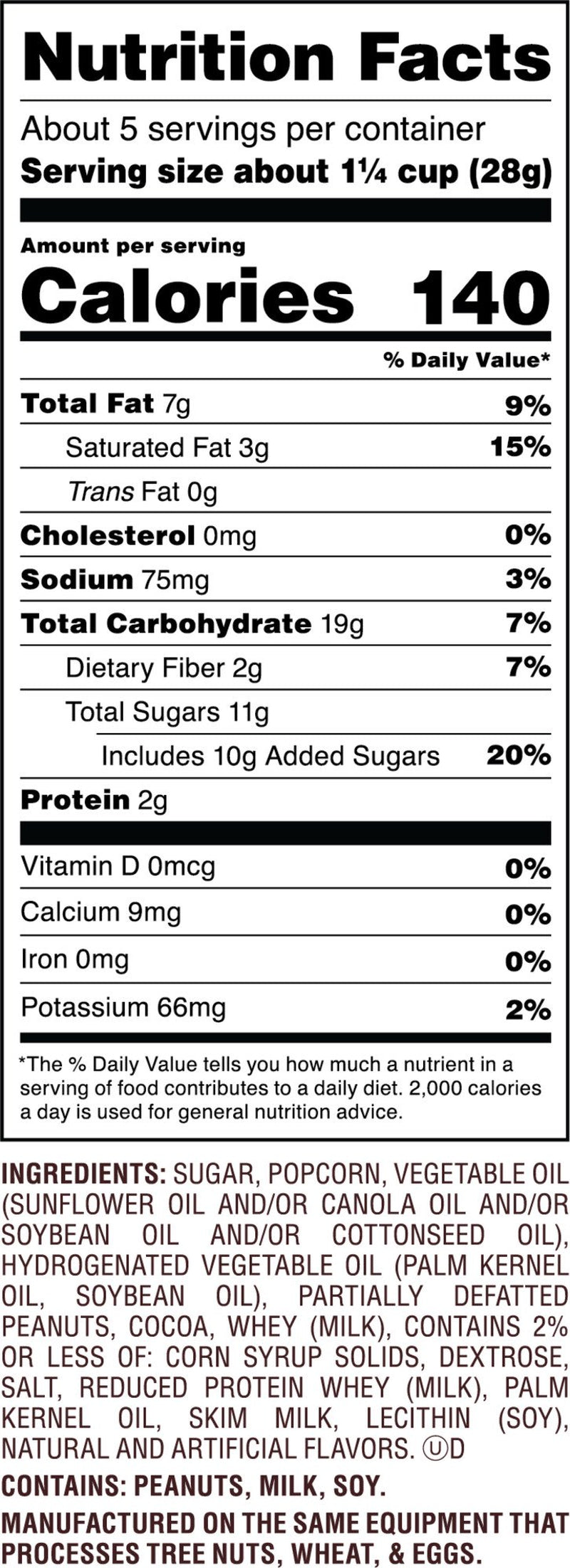 REESE'S Peanut Butter Chocolate Drizzled Popcorn, 5.25 oz Sharing-Size Bag