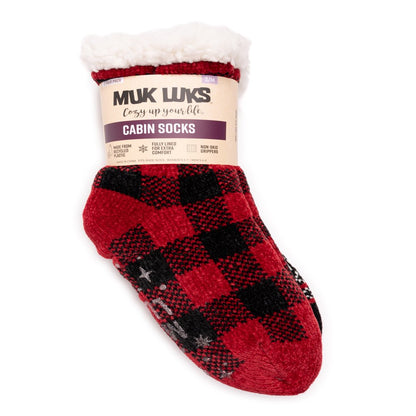 Muk Luks Women's Fuzzy Chenille Plush Lined Cabin Socks, 2-Pack, Sizes S-XL