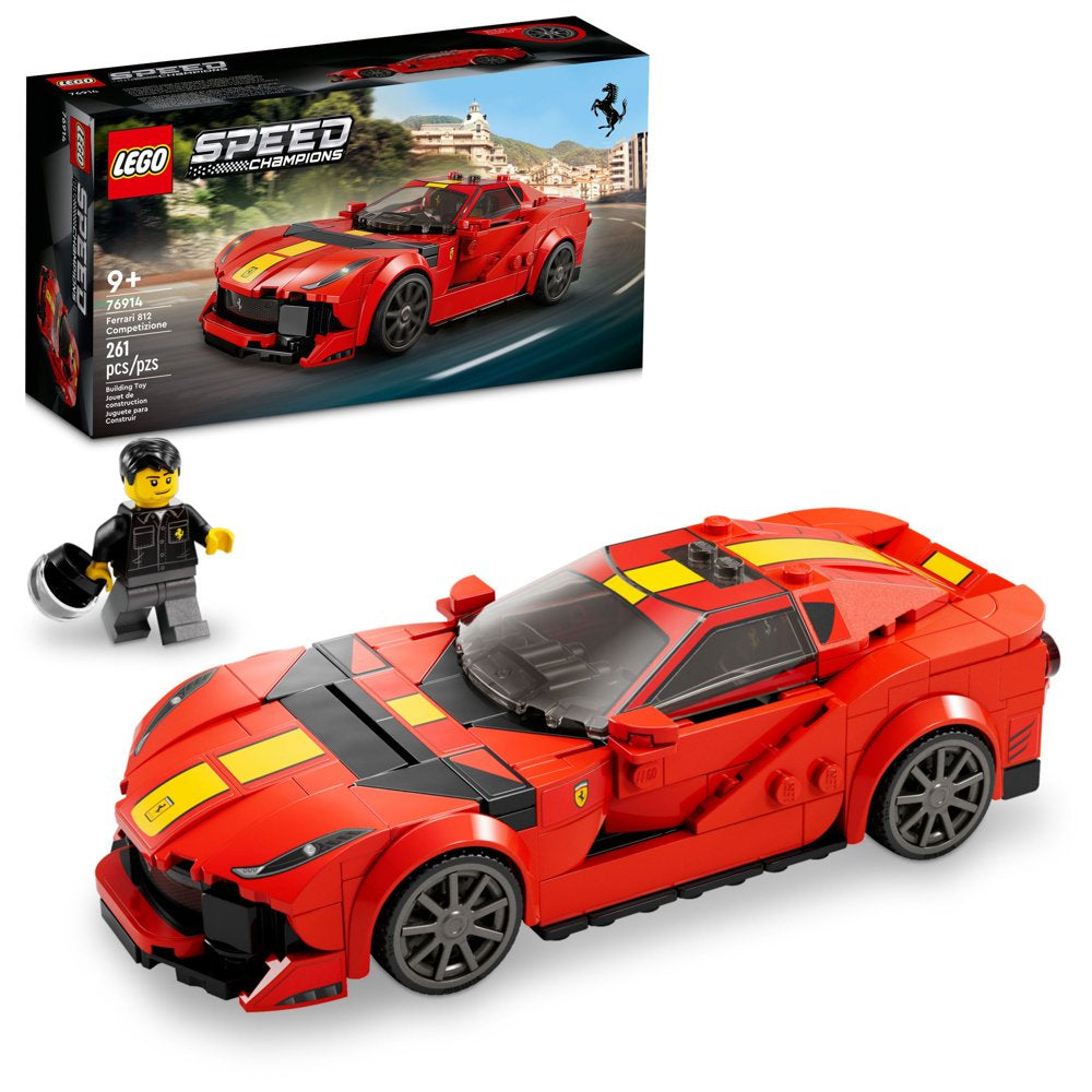 LEGO Speed Champions 1970 Ferrari 512 M 76914 Sports Red Race Car, Ferrari Toy Car Model Building Kit with Racing Driver Minifigure