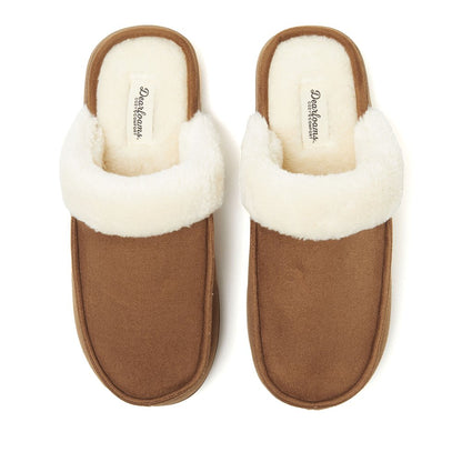 Dearfoams Cozy Comfort Women's Microsuede Moc Toe Scuff Slippers