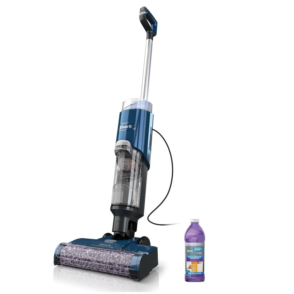 Shark HydroVac 3in1 Vacuum, Mop & Self-Cleaning Corded System, with Antimicrobial Brushroll* & Multi-Surface Cleaning Solution, Perfect for Hardwood, Tile, Marble, Laminate & Area Rugs, WD100