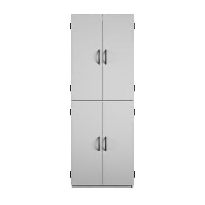 Mainstays 4-Door 5' Storage Cabinet, Dove Gray