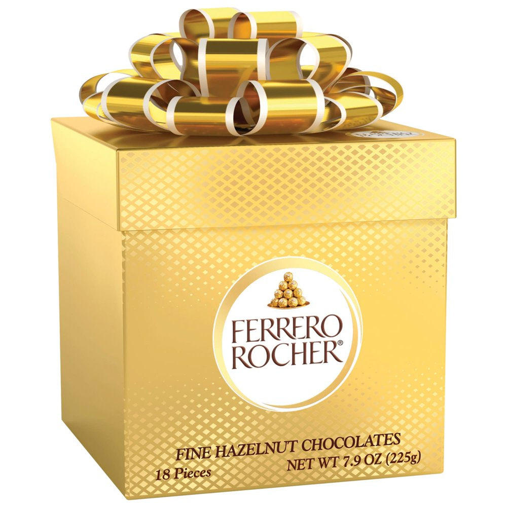 Ferrero Rocher Premium Gourmet Milk Chocolate Hazelnut, Individually Wrapped Candy, 7.9 oz