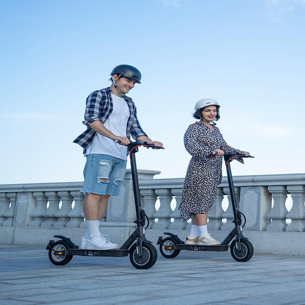 5TH WHEEL V30Pro Electric Scooter with Turn Signals, 10" Solid Tires, 19.9 Miles Range & 18 mph, 350W Motor, Foldable Electric Scooter for Adults