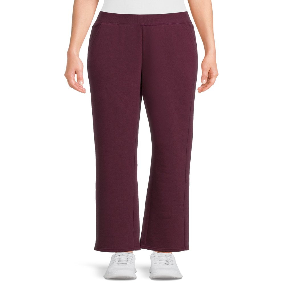 Athletic Works Women's Fleece Pants with Pockets, Sizes XS-3XL