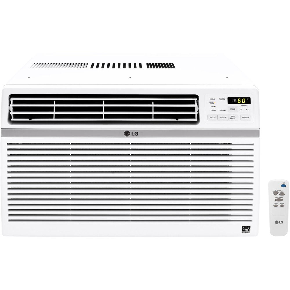 LG 10,000 BTU Window Air Conditioner, Cools 450 Sq.Ft. (18' X 25' Room Size), Quiet Operation, Electronic Control with Remote, 3 Cooling & Fan Speeds, ENERGY STAR®, Auto Restart, 115V