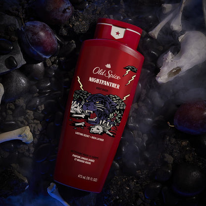 Old Spice Hair Style Nightpanther Holiday Pack with Shampoo, Body Wash, and Hair Putty