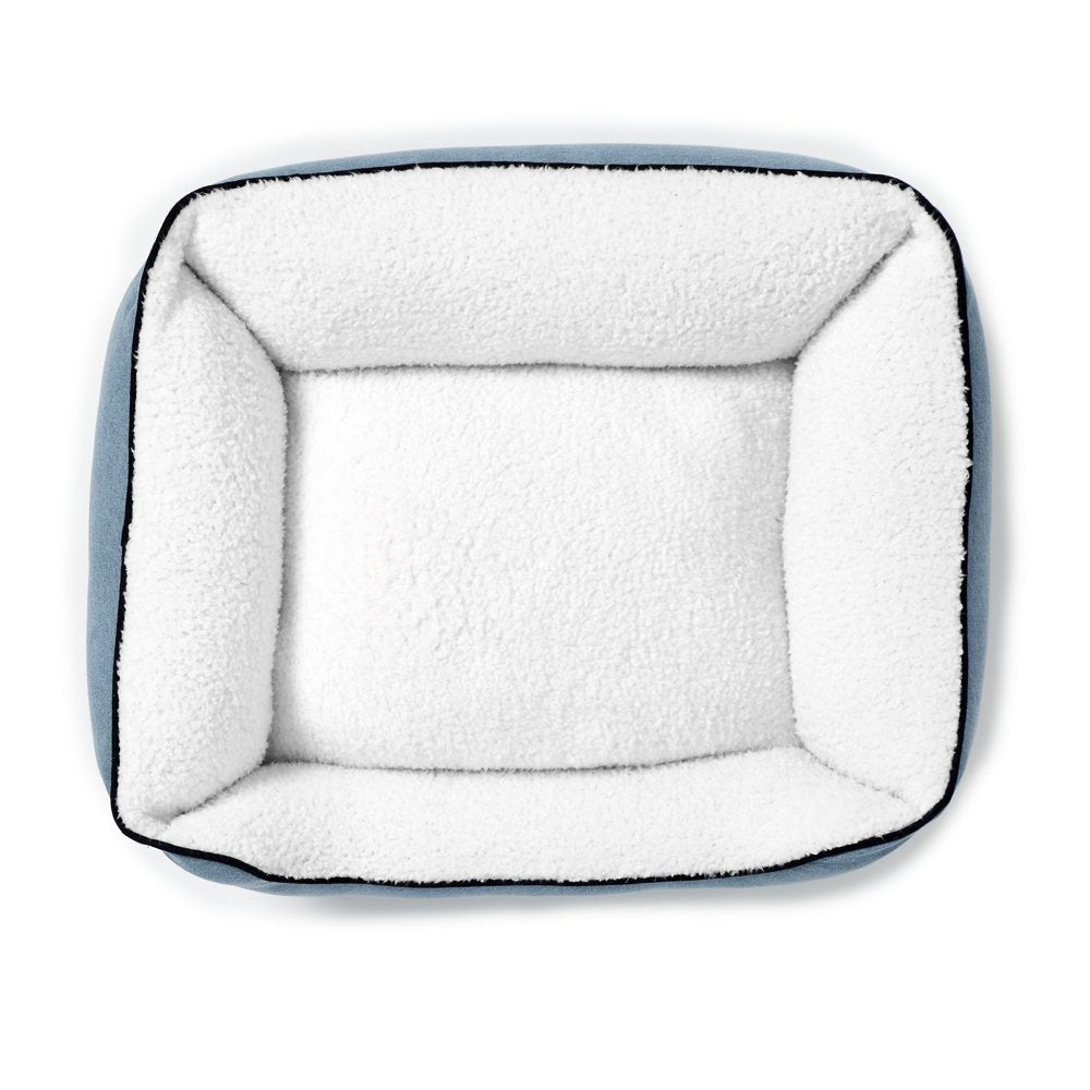 Gap Washed Denim Cuddler Pet Bed, Organic Cotton Cover with Polyester Sherpa Inner