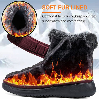 Ecetana Women Snow Boots Winter Shoes Slip On Boots for Women Waterproof Booties Comfortable Outdoor Anti Slip Shoes