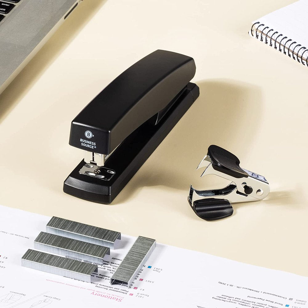 Desktop Stapler, Office Stapler, 20 Sheet Capacity, Includes 1000 Staples and Staple Remover, Black