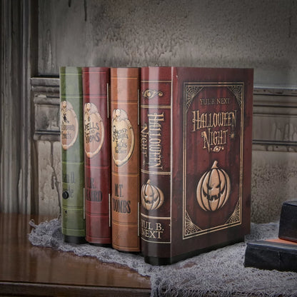 Halloween Moving Books Animated Halloween Decoration, Multicolor, 8.07 in, by Way To Celebrate