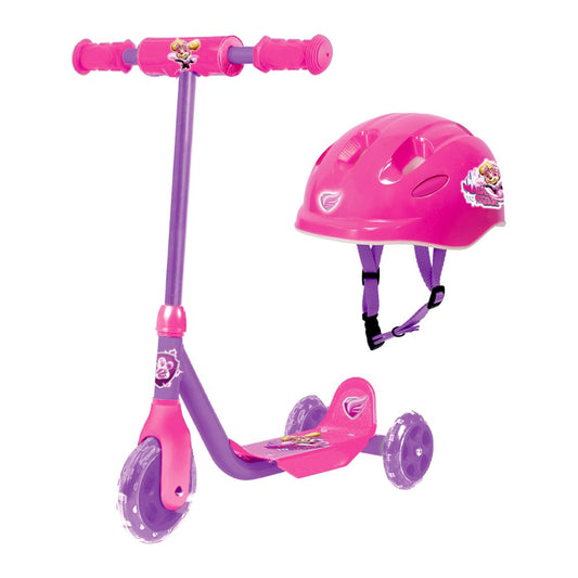 PAW Patrol The Mighty Movie Skye 3 Wheel Scooter & Helmet Set - Ages 2+ - 44lbs - Unisex - Pink