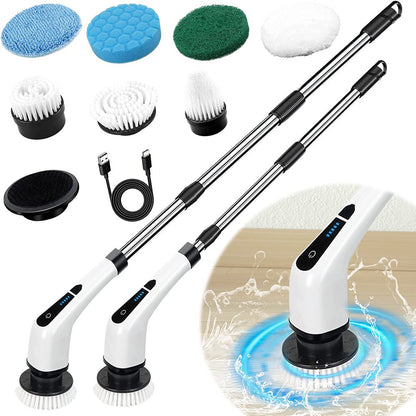 Electric  Spin Scrubber, Cordless Bath Tub Power Scrubber 8in1, Deep Cleaning, Shower Cleaning Brush Household Tools for Bathroom & Tile Floor