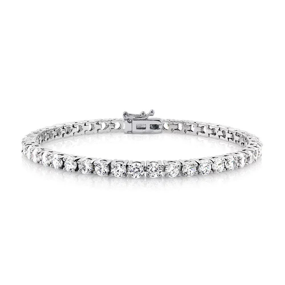 Cate & Chloe Kaylee 18k White Gold Plated Silver Tennis Bracelet with CZ Crystals | Women's Bracelet with Simulated Diamonds