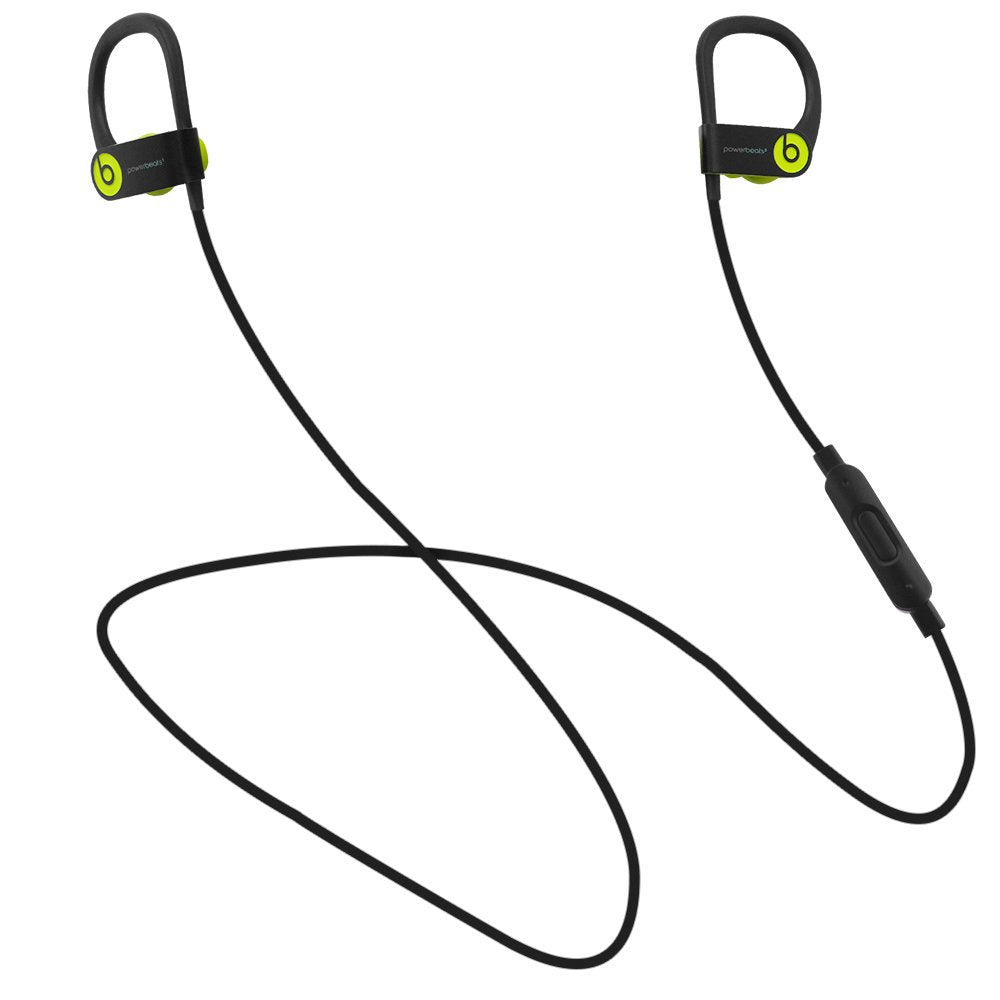 Restored Beats Powerbeats3 Wireless Earphones - Shock Yellow with Cable