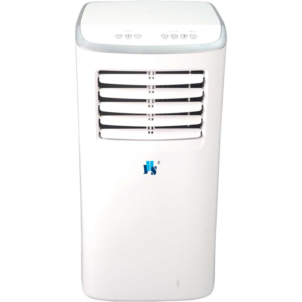 JHS 3-In-1 Portable Air Conditioner with Dehumidifer, Fan | Remote Control | for Rooms up to 450 Sq.Ft | LED Display | 24H Timer | Wheels | White | A018C-08KR