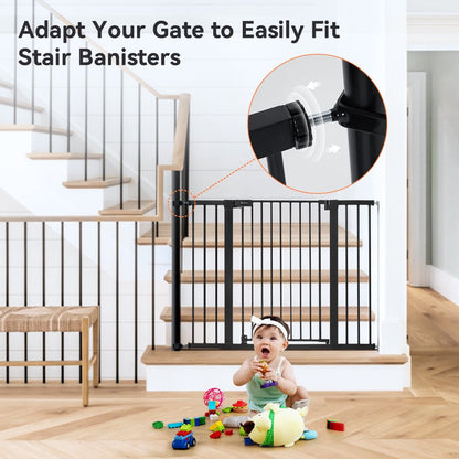 36'' Extra Tall Baby Gate, 29.5-48.4'' Wide Toddler Gates for Doorway Stairs