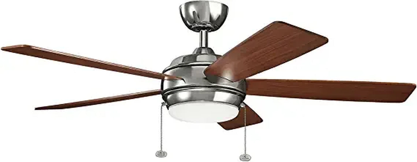 Kichler Starkk 52" Satin Black Integrated LED Ceiling Fan with Reversible Blades