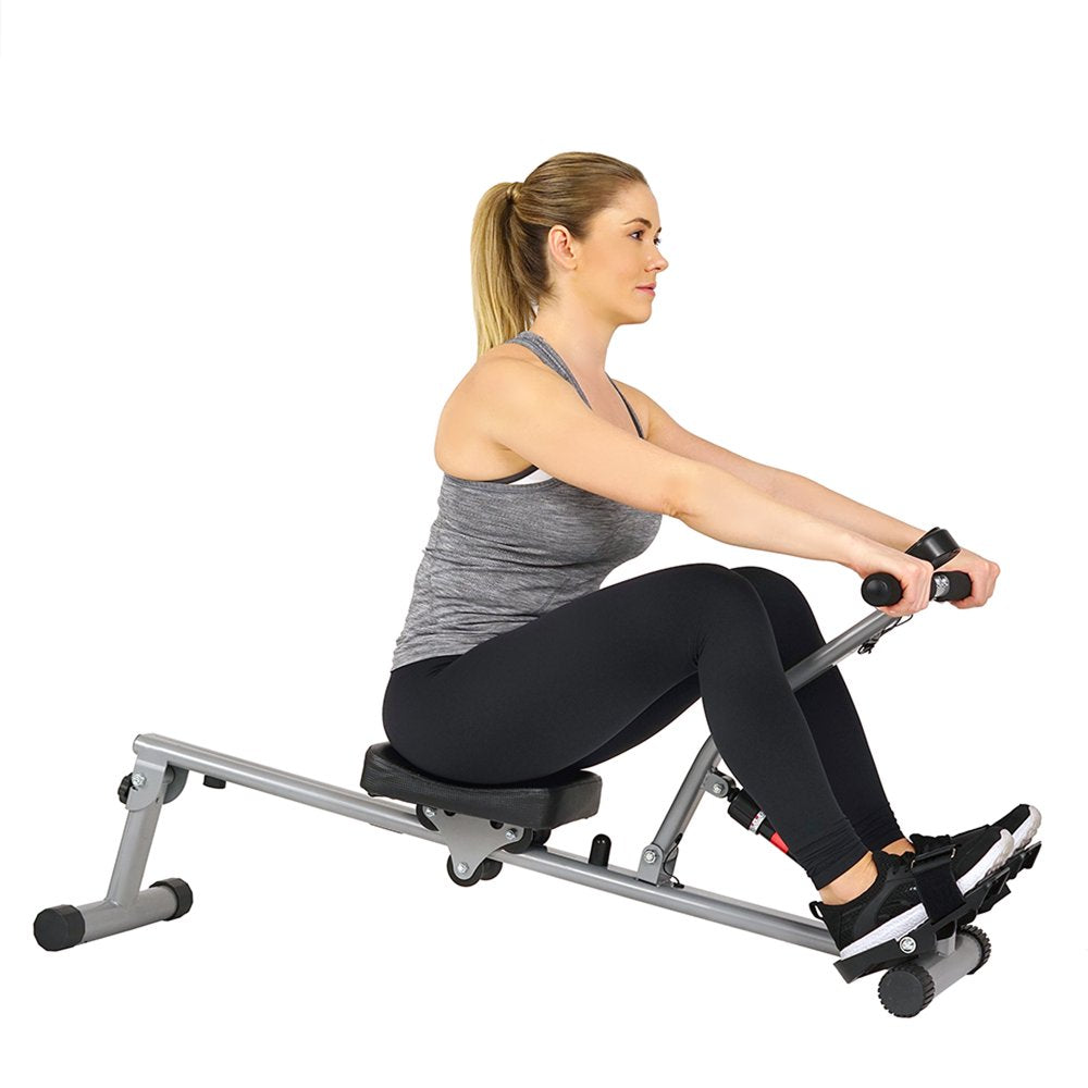  Rowing Machine Rower Exercise for Home Cardio Workouts, Digital Monitor, Adjustable Resistance, SF-RW1205