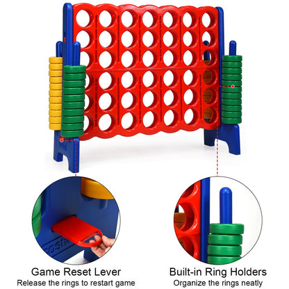 Costway Jumbo 4-to-Score 4 in A Row Giant Game Set Kids Adults Family Fun