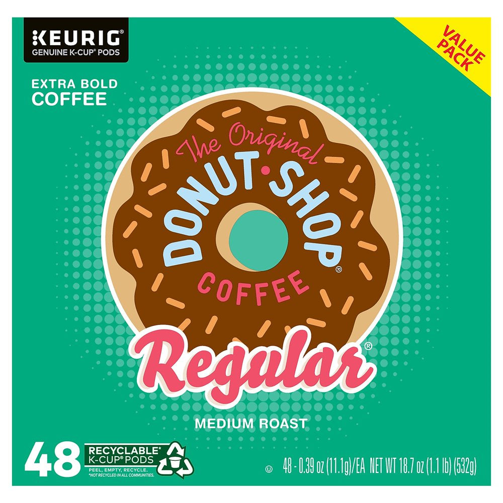 (2 pack) The Original Donut Shop Regular Keurig Single-Serve K-Cup Pods, Medium Roast Coffee, 48 Count