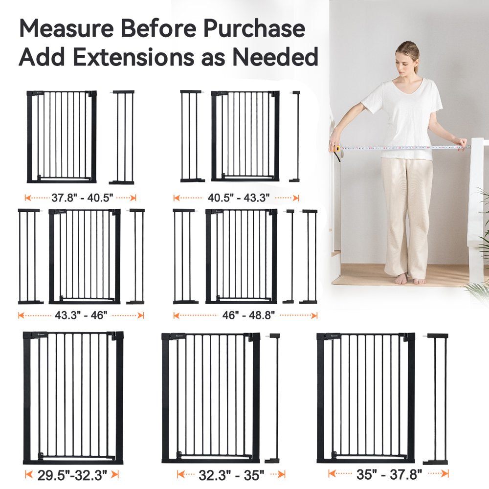 36'' Extra Tall Baby Gate, 29.5-48.4'' Wide Toddler Gates for Doorway Stairs