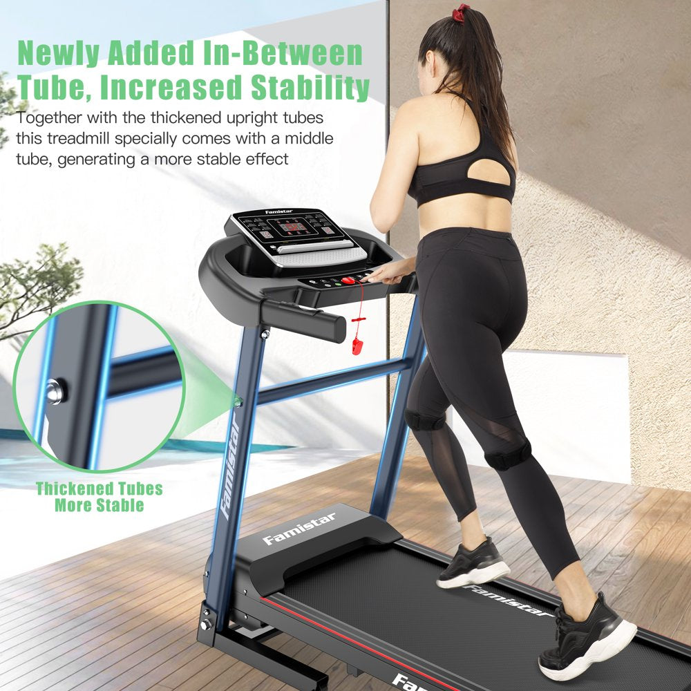 Holiday Clearance Folding Incline Treadmill for Home with Smart LCD Display, 220Lbs, 12 Programs 3 Modes, MP3 Music Speaker, 2.5HP Electric Foldable Treadmill Running Machine, Knee Strap Gift