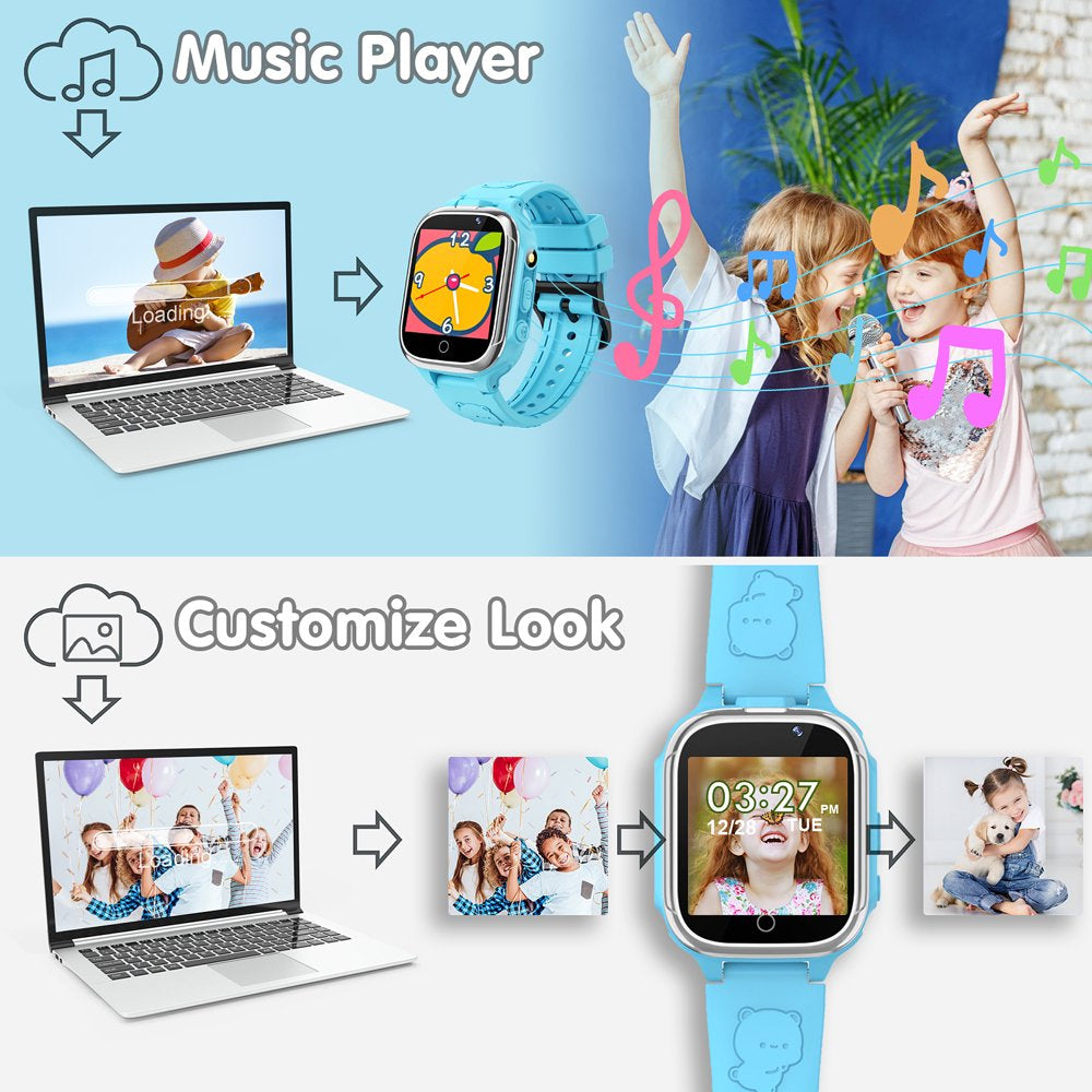 Smart Watch for Kids Boys Girls - Kids Smart Watch with Dual Camera 24 Games Pedometer,MP3 Music Player Video Recorder,Toddlers Toys Birthday Gift for Children Age 3-12