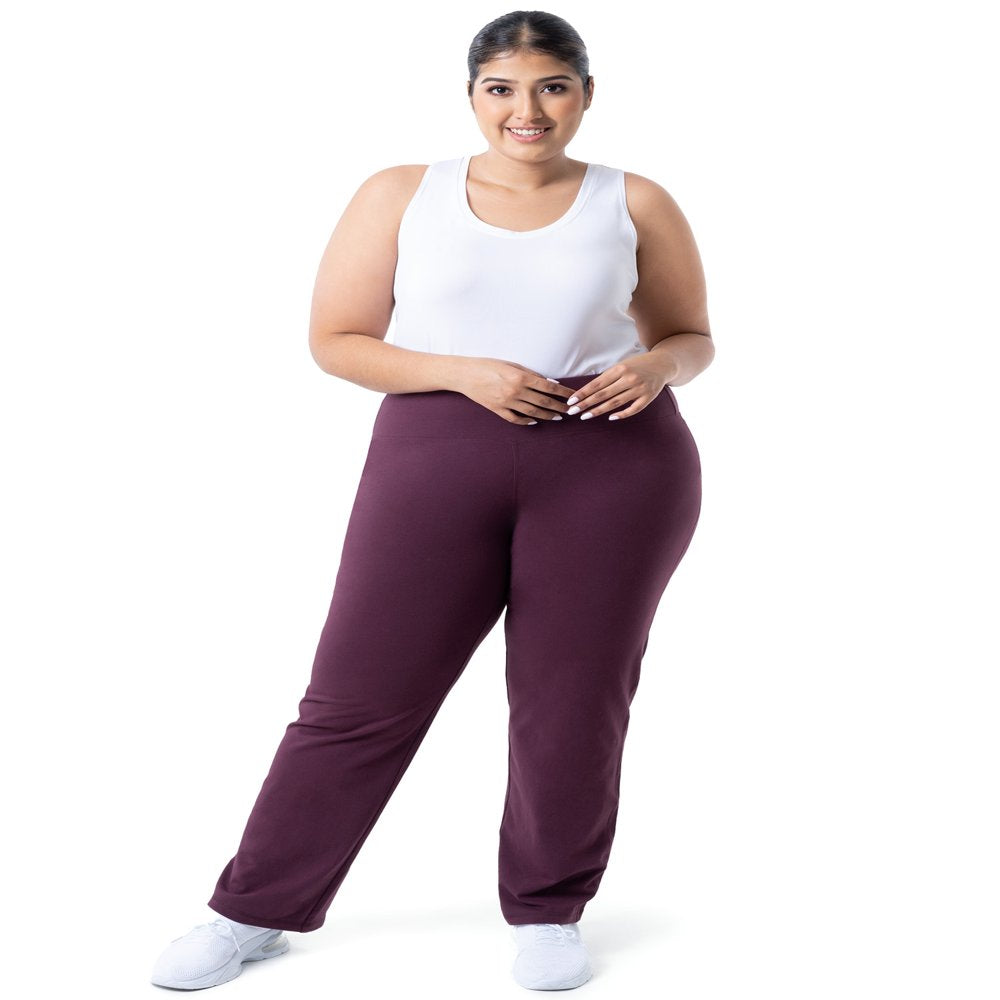  Women'S plus Size Core Active Relaxed Fit Pants, 2-Pack