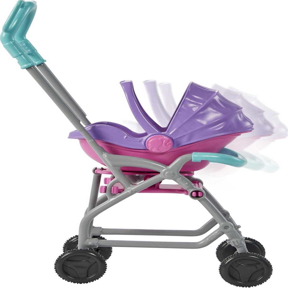 Barbie Skipper Babysitters Inc. Stroller Playset with Skipper & Baby Dolls, Plus 5 Accessories (Assembled Product Height: 12 in)