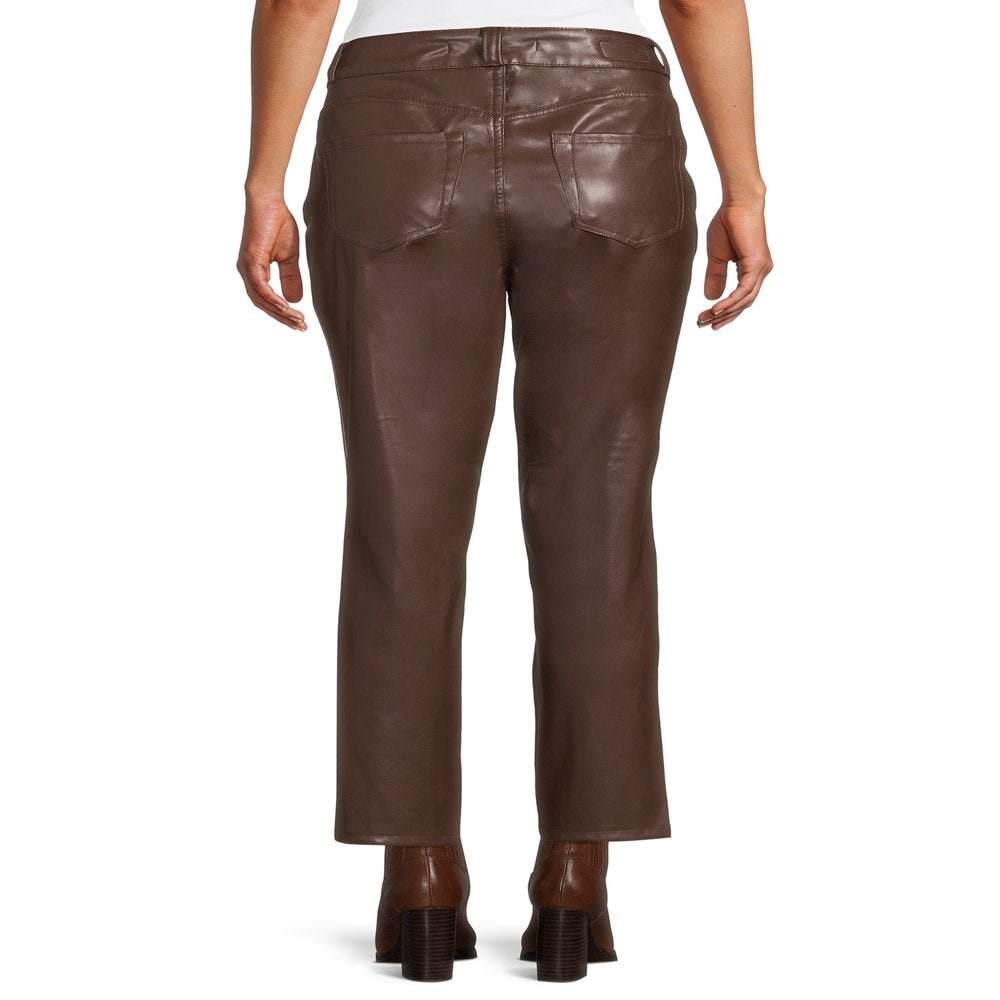  Women's Juniors Vegan Leather Skinny Pant