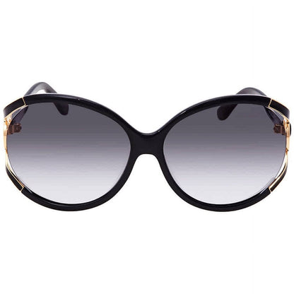 Salvatore Ferragamo  Plastic Womens Oval Sunglasses Black 61mm