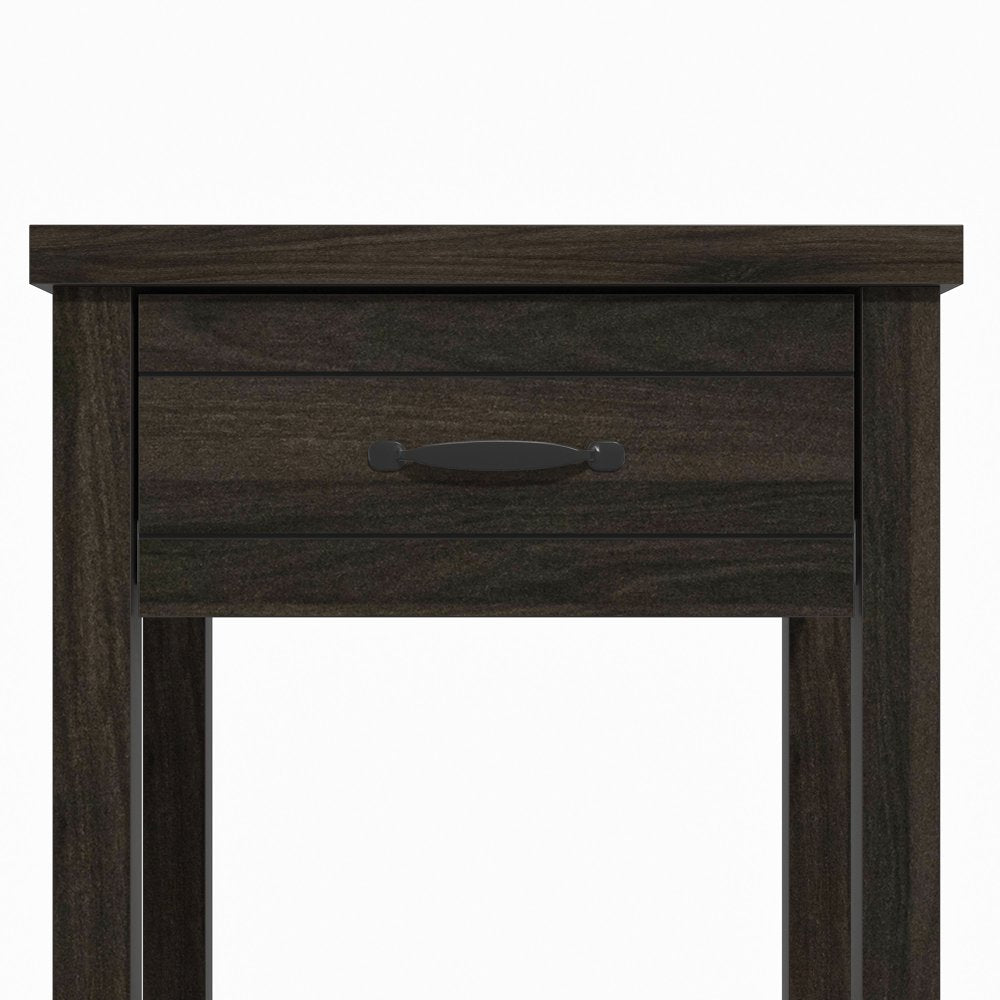 Hillsdale Lancaster Farmhouse 1 Drawer Nightstand, Set of 2, Dark Espresso