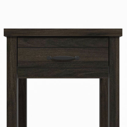 Hillsdale Lancaster Farmhouse 1 Drawer Nightstand, Set of 2, Dark Espresso