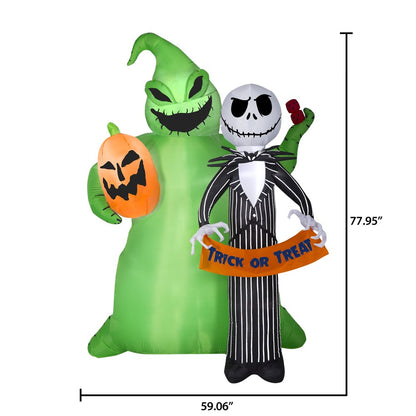 Airblown Inflatables The Nightmare Before Christmas Jack Skellington and Oogie Boogie