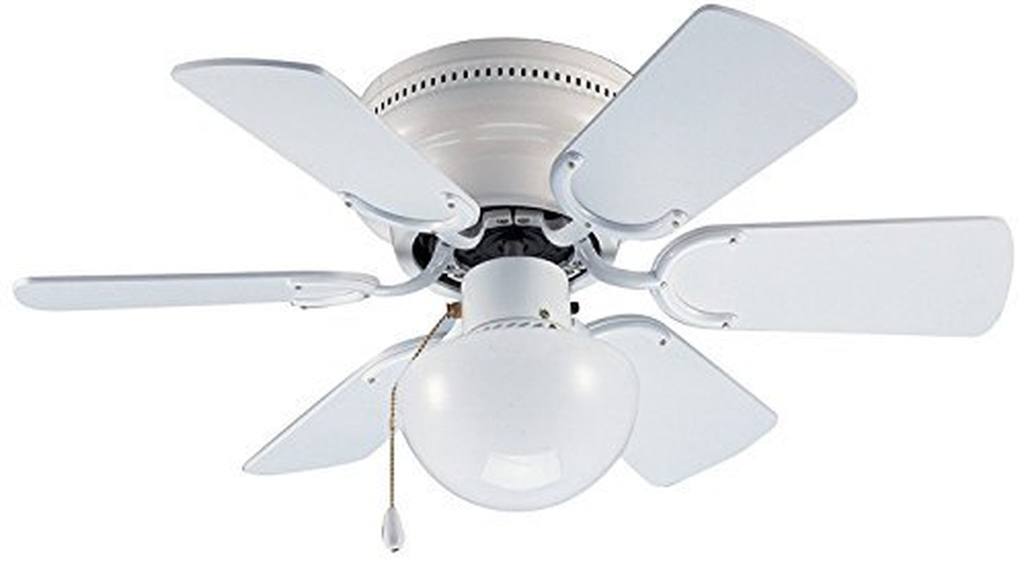 Hardware House Arcadia 30" Flush Mount Ceiling Fan 23-8274 with Gloss White Finish