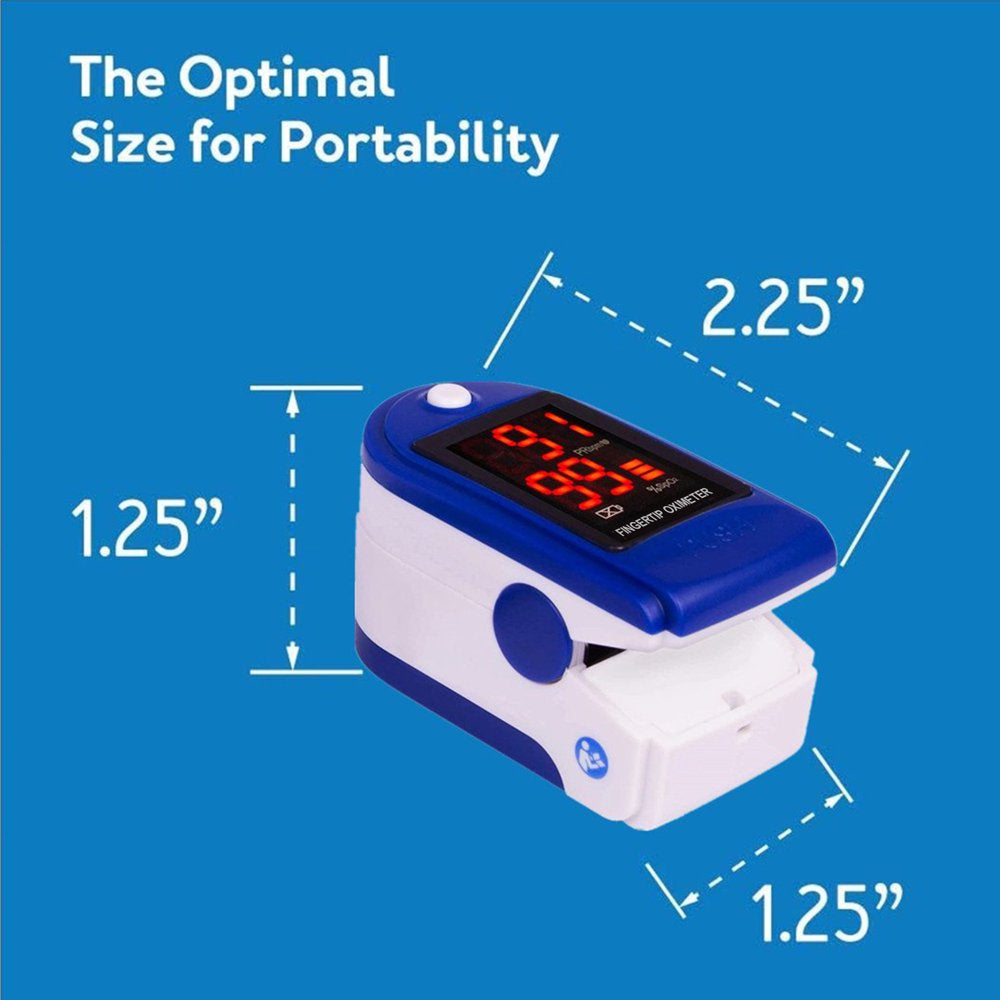 Finger Pulse Oximeter, Oxygen Saturation Monitor, Pulse Oximeter Fingertip O2 Monitor for Pediatric and Adult - Sports Use Only