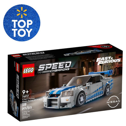 LEGO Speed Champions 2 Fast 2 Furious Nissan Skyline GT-R (R34)  76917 Race Car Toy Model Building Kit, Collectible with Racer Minifigure, 2023 Set for Kids