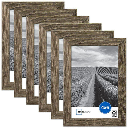 Mainstays 8x10 Linear Gallery Wall Picture Frame, Black, Set of 6