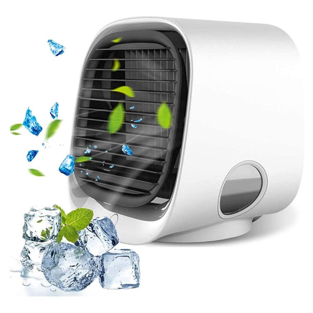 Axgear Portable Air Cooler Table Air Conditioner Fan W Icebox Humidifier USB Power