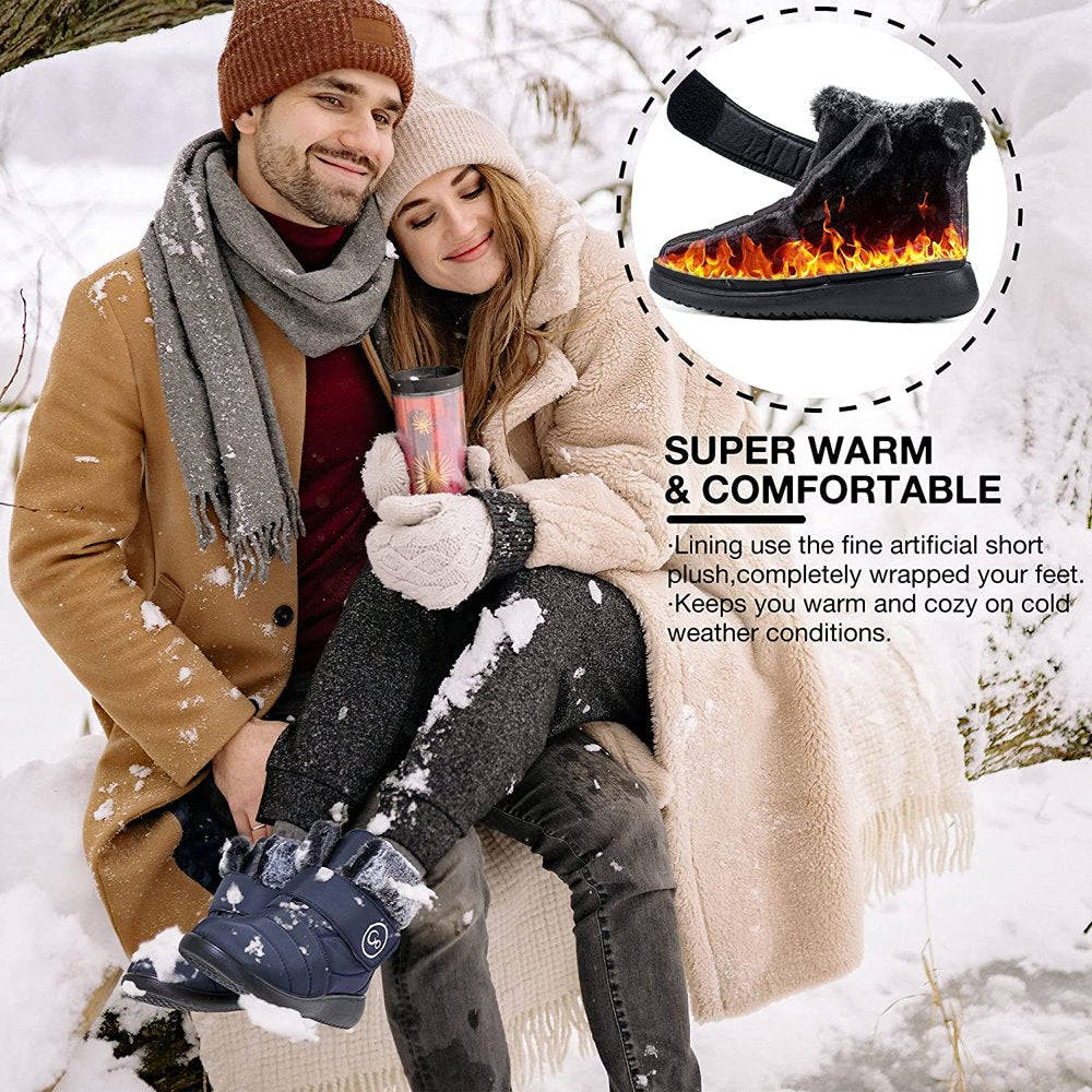 Ecetana Women Snow Boots Winter Shoes Slip On Boots for Women Waterproof Booties Comfortable Outdoor Anti Slip Shoes